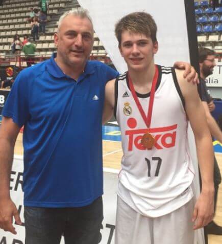 Mirjam Poterbin ex-husband Sasa Doncic and son Luka Doncic.